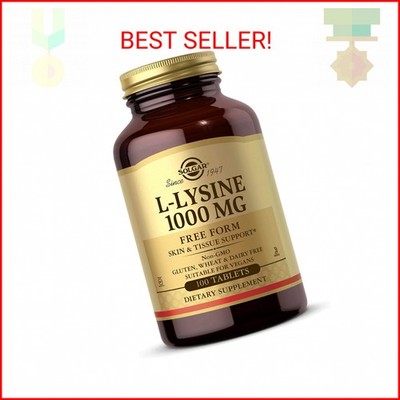 Solgar L-Lysine 1000 mg, 100 Tablets - Enhanced Absorption and Assimilation - Pr