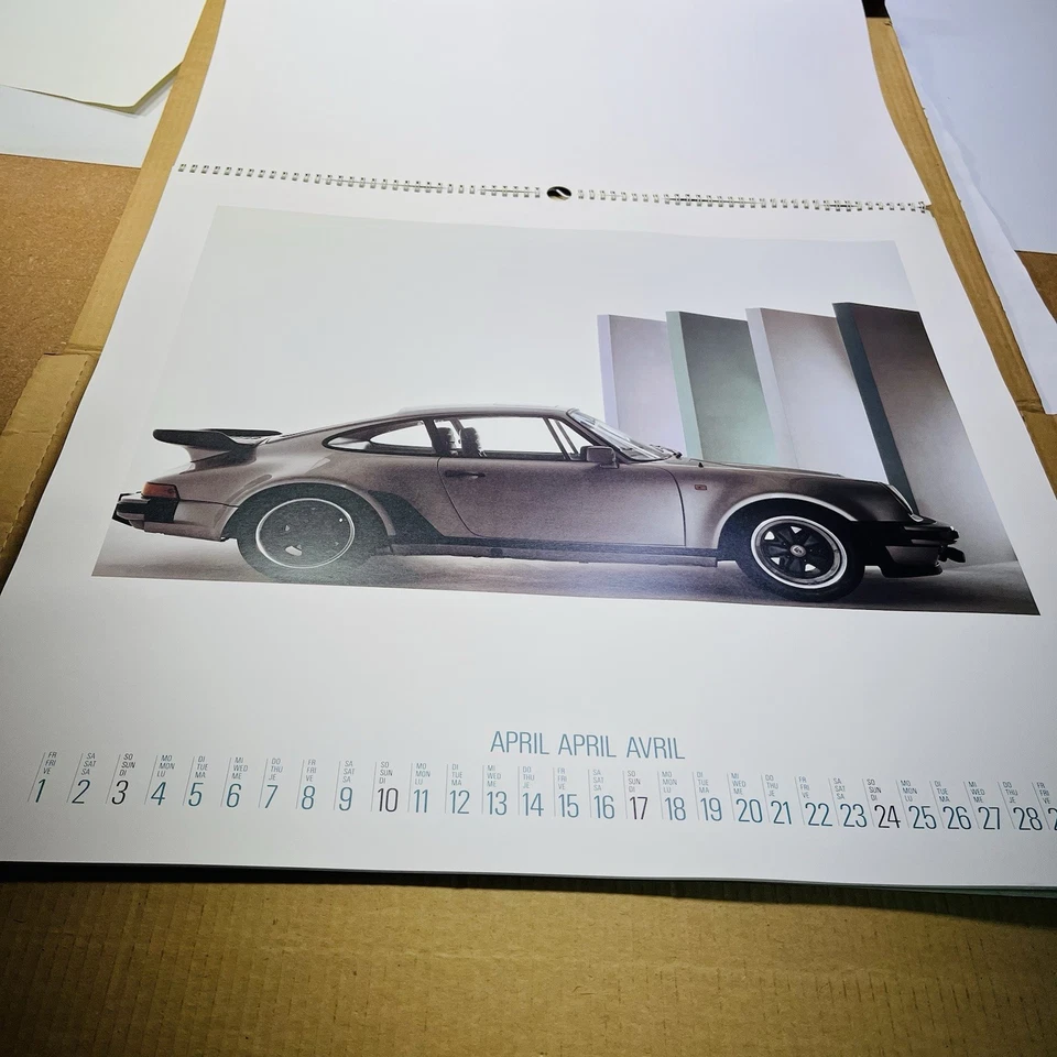 1983 Porsche Form I’m Raum Calendar Germany Vtg Unused XL Huge W/ Original Box - Image 3 of 4