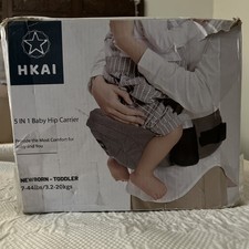 HKAI JP0981 5-IN-1 Baby Hip Seat Carrier w/Large Capacity Pocket Grey New Sealed