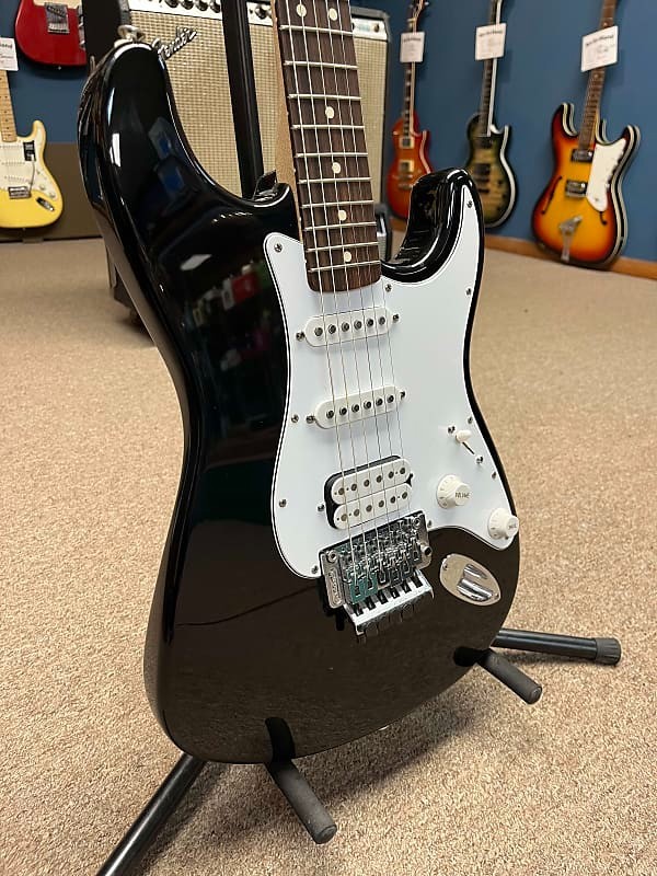 Squier Standard HSS Stratocaster with Floyd Rose 1997 - Black | eBay