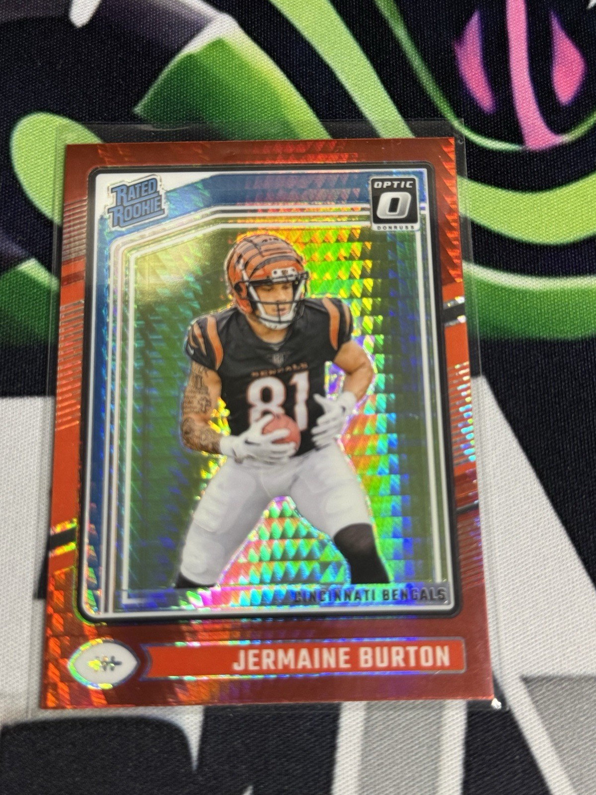 2024 Panini Donruss Optic Jermaine Burton RC Rated Rookie Red Hyper #251