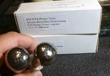 Pair Sylvania Black Plate 6v6 GTA Power Tubes 9/15 on the Orange Tester
