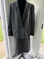 Vintage Peabody House Women Suit Skirt Blazer 13/14  Wool Blend  Pinstriped
