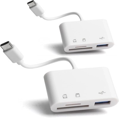 2 Pack SD Card Reader for Android, Micro SD Card to USB Adapter, USB C SD Card