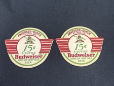2 Vintage 1940’s Anheuser Busch St Louis Budweiser Beer Bar Coasters