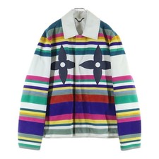 LOUIS VUITTON 21SS NUBUCK LEATHER INTARSIA ADMIRAL JACKET VIRGIL ABLOH Used 6851