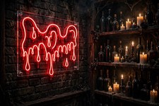 Blood Drip Neon Sign Dripping Blood Sign Horror Neon Sign Horror Halloween