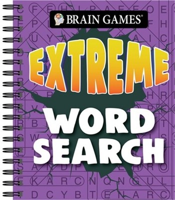Brain Games - Extreme Word Search (Purple) (Spiral Bound, Comb or Coil)
