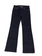 Denim Birds Women's Jeans Size 29" Waist Blue Pockets Yellow Stitching Used
