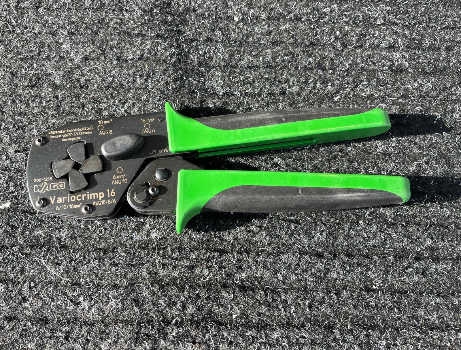 WAGO 206-1216 Variocrimp 16 ferrule crimping tool; 10 … 6 AWG
