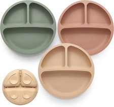 Platos con succion para bebe 3 pack platos divididos para ninos que se mantienen
