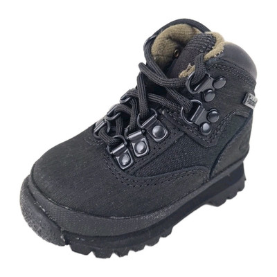 J 🚨 Timberland 82858 Euro Hiker 6 IN Waterproof TODDLER Black