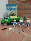 RARE FAMOBIL SYSTEM-PLAYMOBIL-BOX NO. 3233-POLICE VEHICLE-FAMOUS-1974-