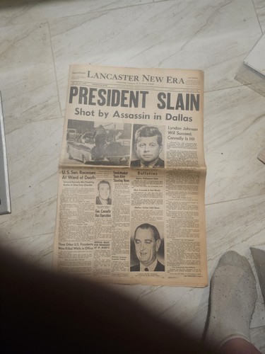 1963 Lancaster PA Newspaper Lot JFK Assassination Intelligencer Journal New Era