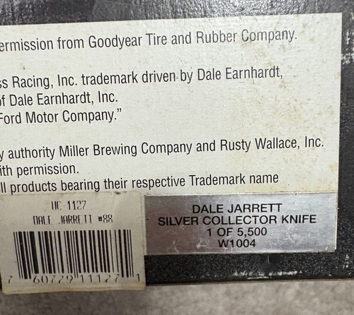 DALE JARRETT #88 FORD QUALITY CARE SILBER SAMMLERMESSER RACING 1 OF 5500 - Bild 6 von 7