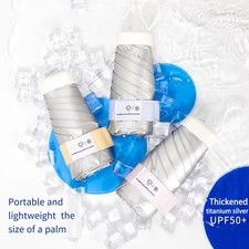 Titanium silver six-fold sun umbrella provides sun protection and UV protection