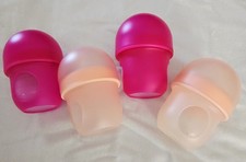 Boon Nursh 4oz Silicone Pouch Bottles w/Nipples Set Of 4 Pink