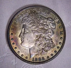 1886 Morgan Silver Dollar , Toning