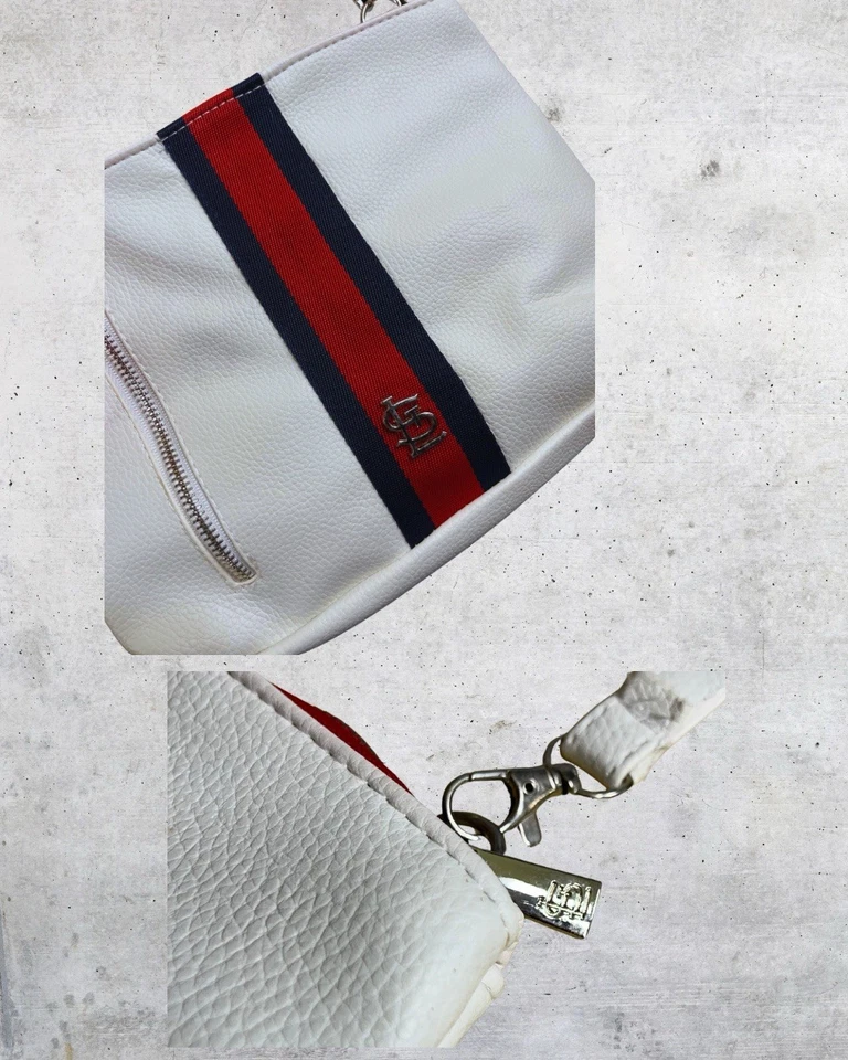St. Louis Cardinals Crossbody Bag White Red Blue Stripe Tassel Purse MLB Fan - Image 2 of 4