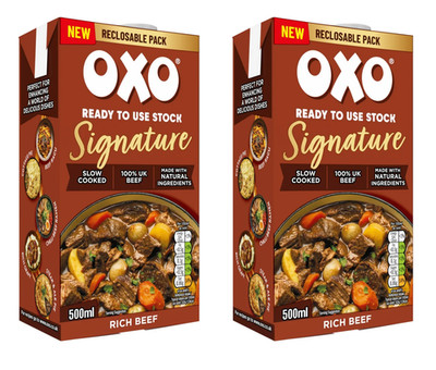 Oxo Signature Ready to Use Beef Stock 500ml 2er Pack