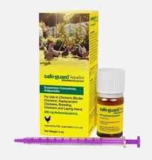 Safe-Guard AquaSol Dewormer for Backyard Chickens, 3ml ☆ 06/2026+