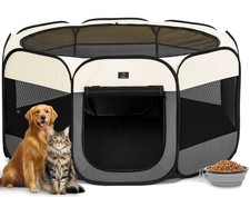 Portable Indoor Dog Playpen for Small Dogs  Puppies by   50.39" Pop-Up Soft ...
