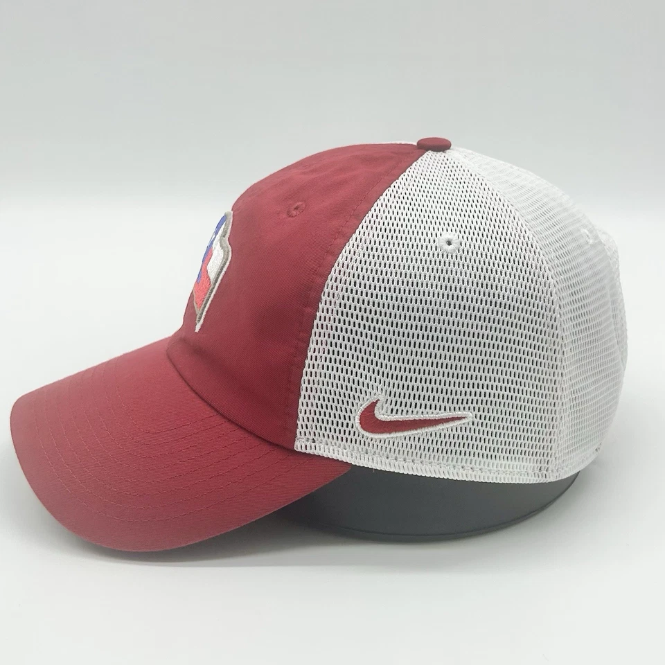 Nike Hat Cap Heritage86 Dri-Fit Texas Rangers Flag Red White One Size Trucker - Image 2 of 4