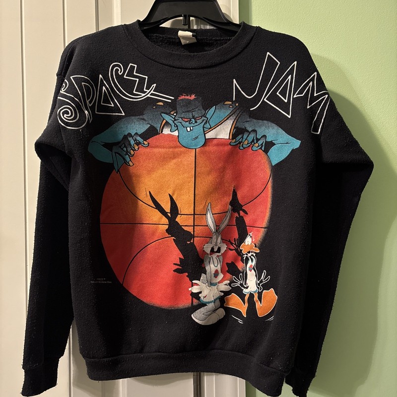 Vintage 1996 Warner Bros Space Jam Crewneck Sweatshirt Youth Large Looney Tunes