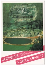 Georgia's Stone Mountain Park You'll Love It Atlanta Confederacy Italy Postcard