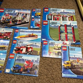 Lego City Instruction Manual Lot Huge Lot With Rare Poster 3368 3367 7208 7937