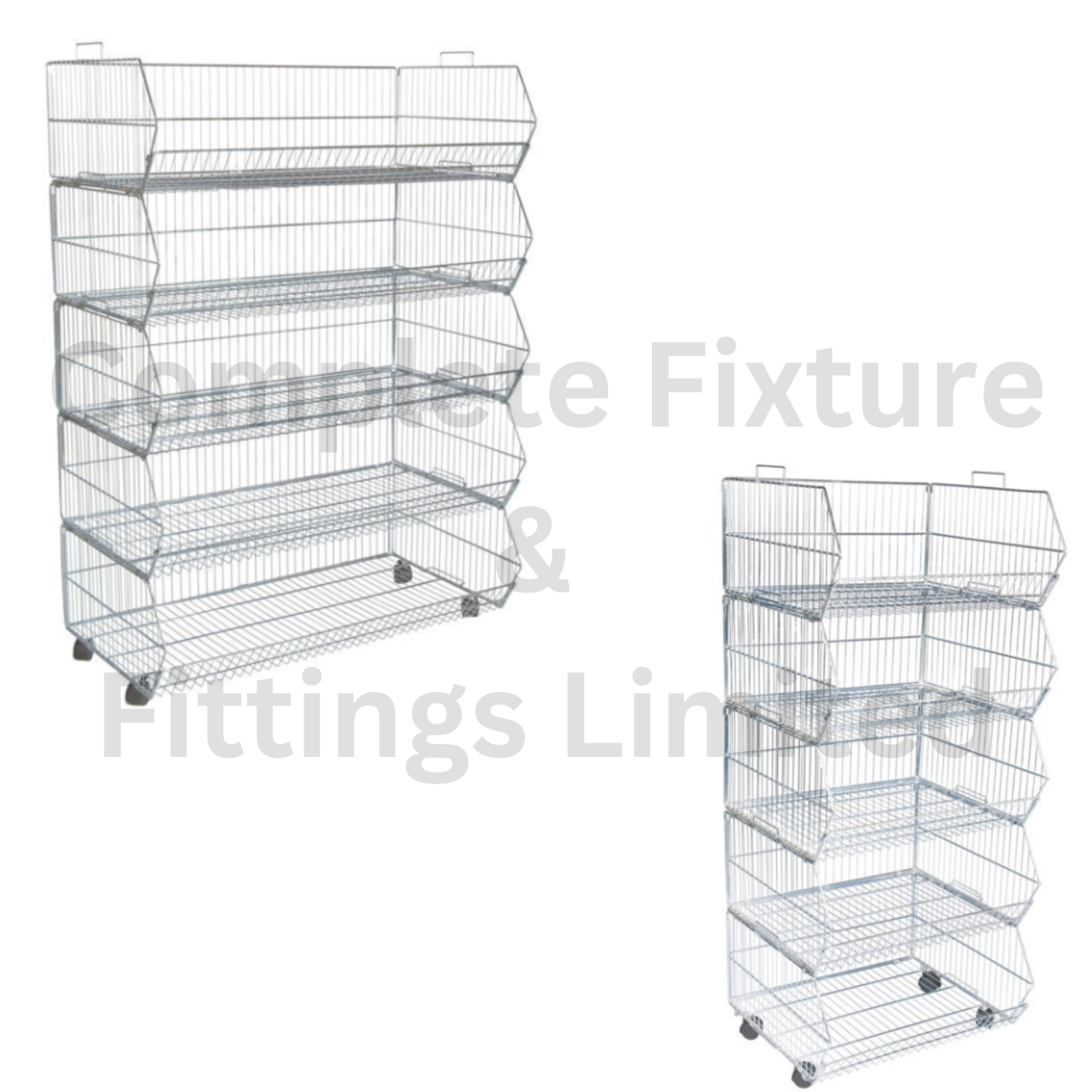 Professional Stackable Wire Storage Bin Rack Veg Fruit Basket for