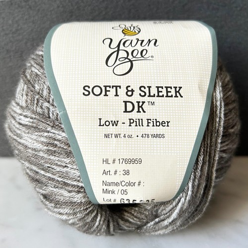 Yarn Bee Soft & Sleek DK Garn Low-Pill Faser Acryl - 1 Knäuel Farbe Nerz #05