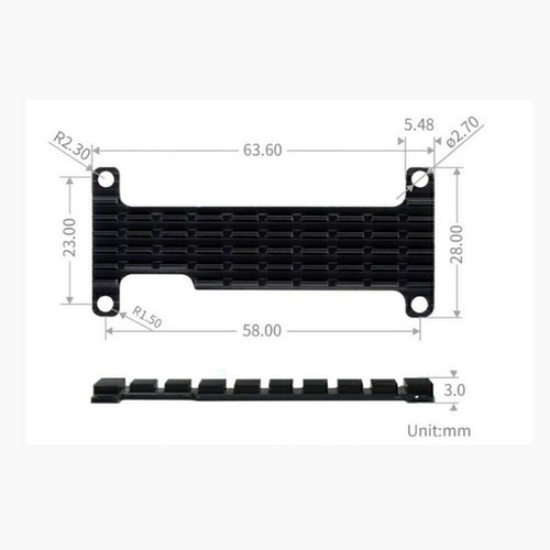 Dedicated Aluminum Heatsink for Raspberry Pi Zero Series Zero / Zero 2 W - Afbeelding 9 van 10