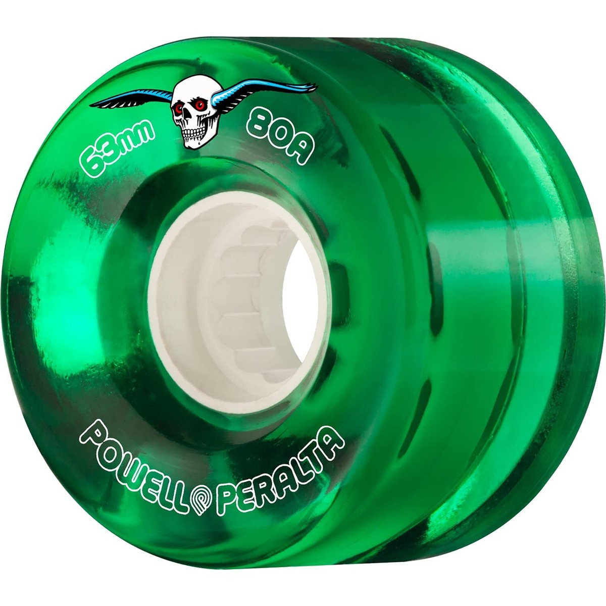 Powell Peralta Clear Cruiser 63mm 80a Green Longboard Wheels (Set