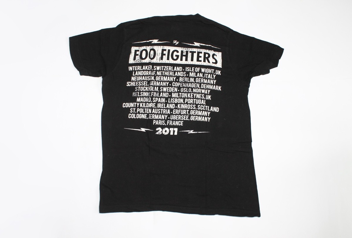 Foo Fighters Shirt Wasting Light Tour 2011 Hard Rock Band Men's