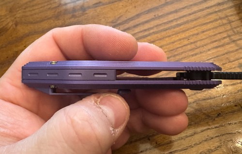We Knife 6161A Resonance Purple Titanium Black Satin M390 Blade Pocket Knife - Picture 5 of 6