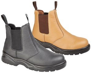steel toe cap pull on boots