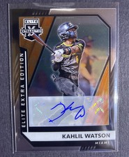 Kahlil Watson 2021 Elite Extra Edition Optic Signatures #’d 76/99 #4 Rookie Auto