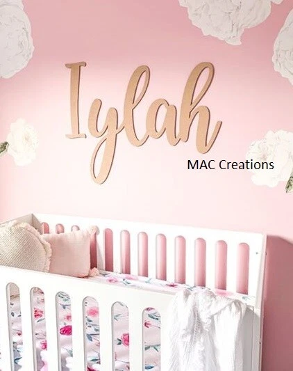 MDF Wooden Name Plaque Bedroom Sign Raw Unpainted Wood Wall