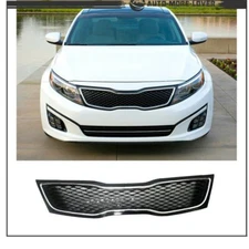 Front Bumper Upper Grille Black & Chrome For 2014 2015 KIA Optima 863502T700