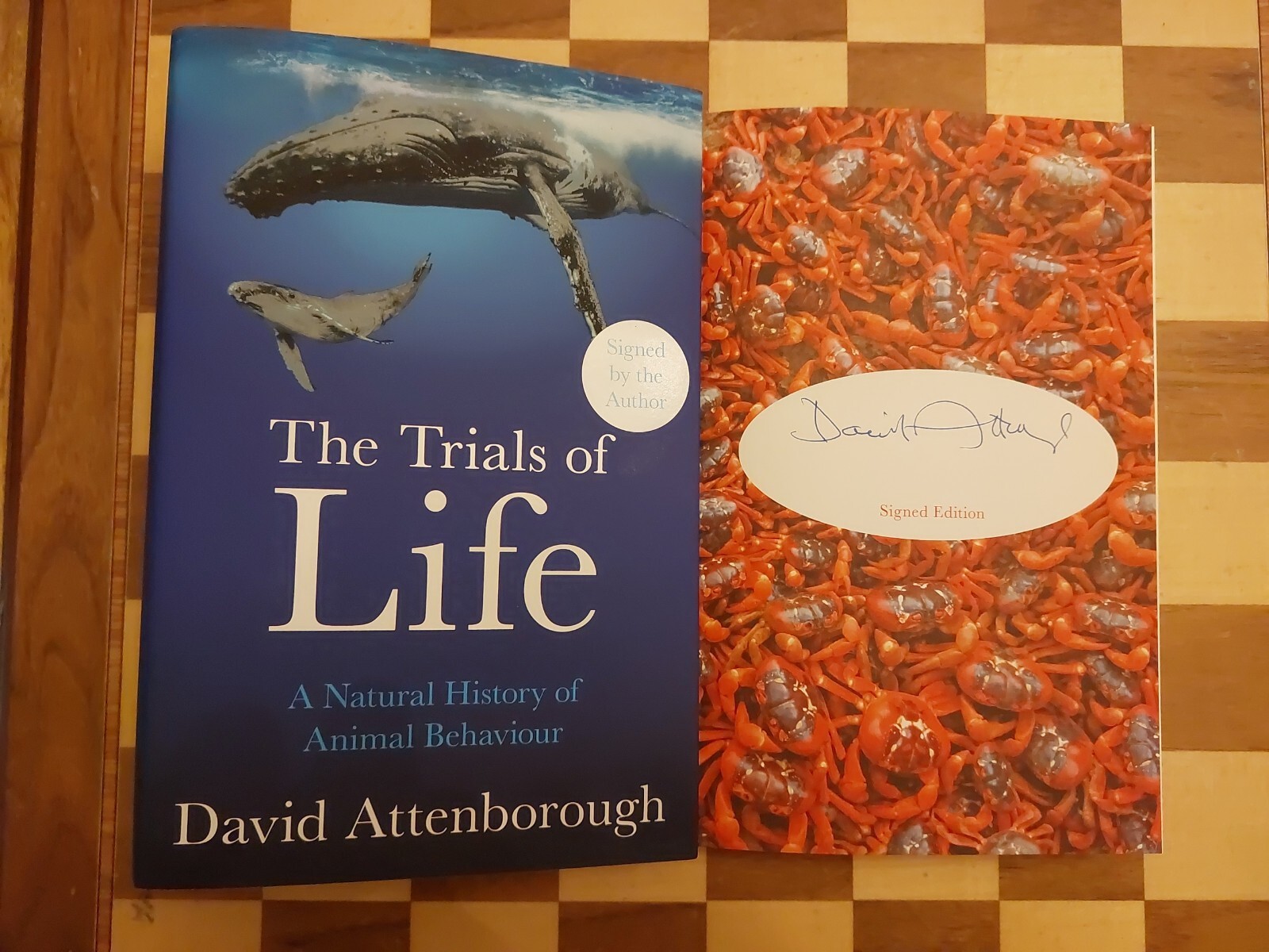 David Attenborough The Trials of Life SIGNED Hardback 1st Edition 1st Impression