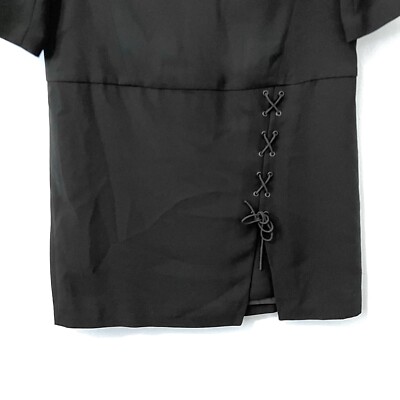 Tibi Black Lace Up Slit Dress 6 | eBay