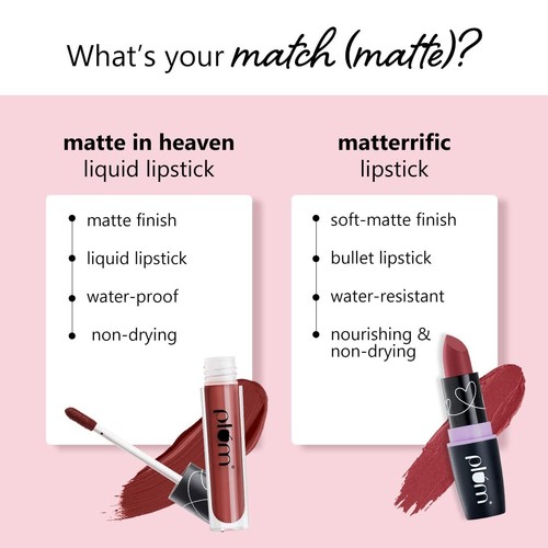 Plum Matte In Heaven Liquid Lipstick For Makeup (Raspberry Rush - 127) 4.5ml - Picture 5 of 8