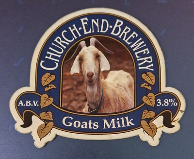 KIRCHENENDE BRAUEREI ZIEGEN MILCH ALE BIERPUMPE GRIFF CLIP ABZEICHEN 3,8 % ABV CEB GM