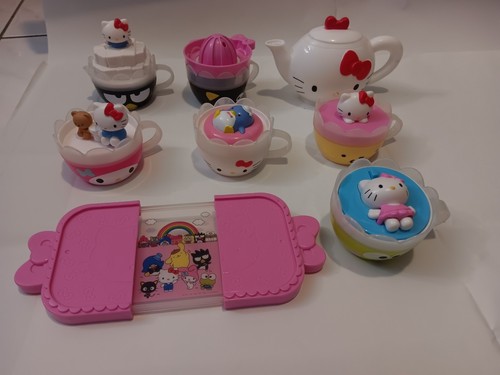 McDonald's 2017 Complete set of 8 Hello Kitty Party Tea Set Happy Meal Toys
