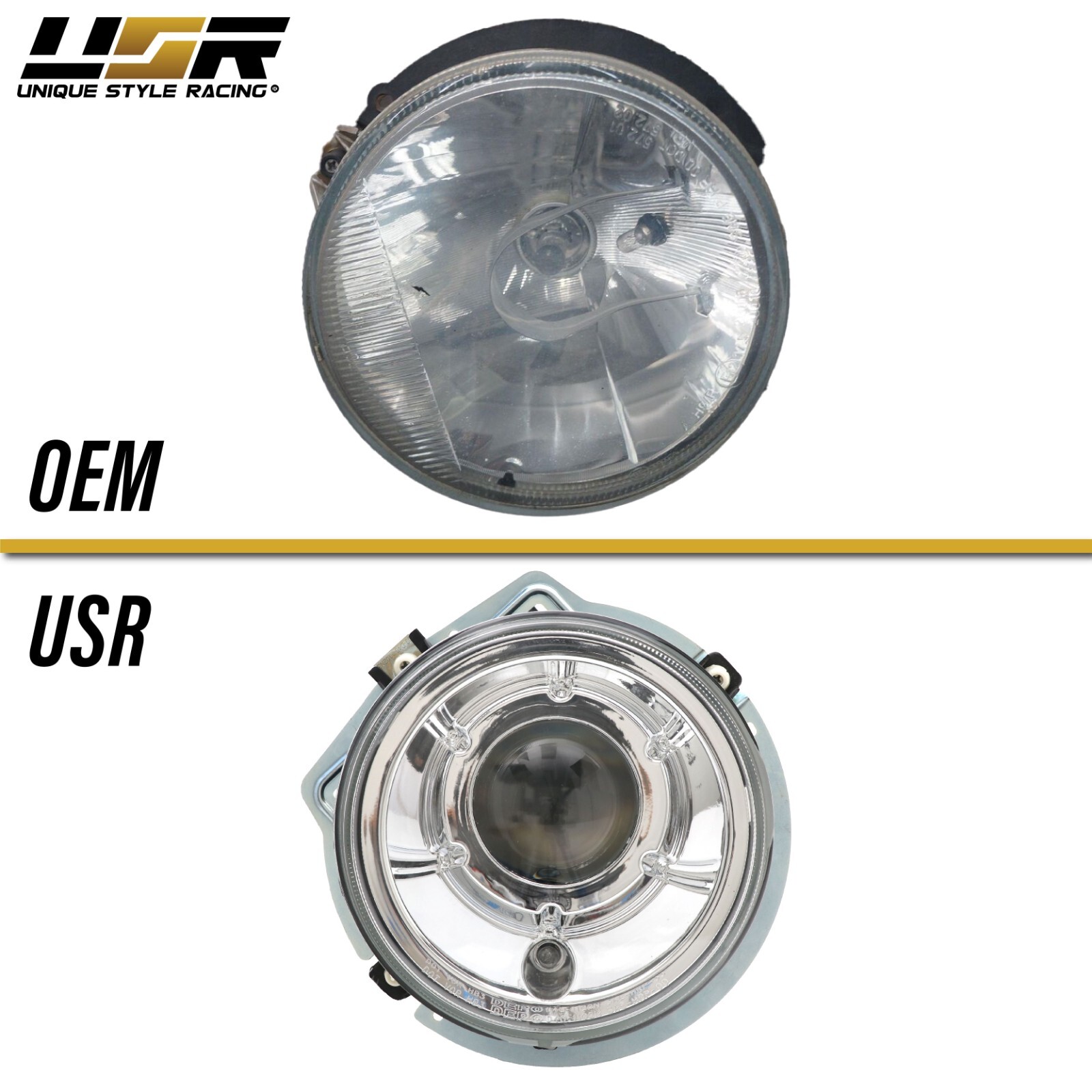 DEPO Chrome H7 Projector Size Headlight Set For 02-06 Mercedes Benz W463 G Class