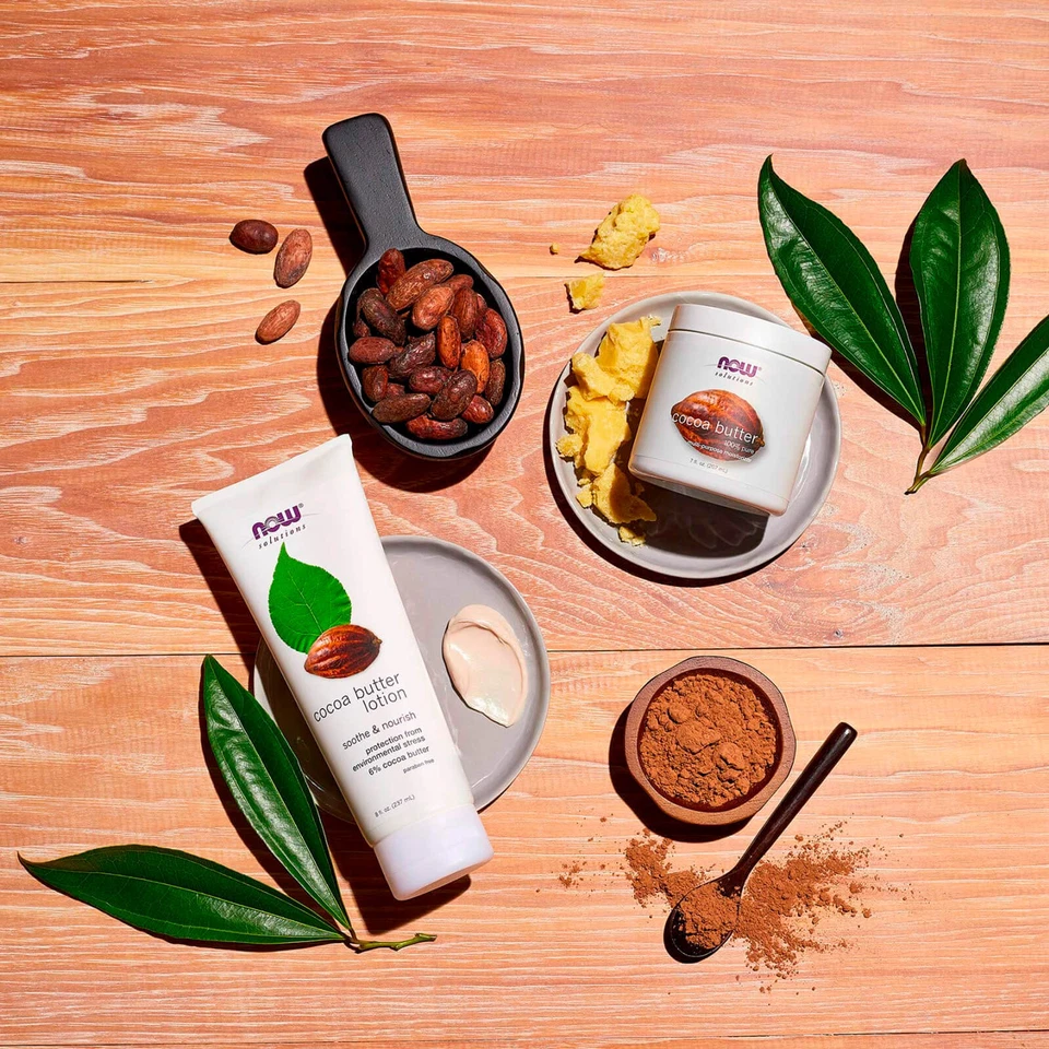 Loción de manteca de cacao NOW FOODS 8 fl oz Foto 4 de 4