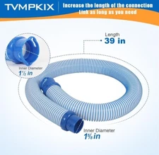 Pool Cleaner Hose Replacement Kit for Zodiac Mx6 Mx8, R0527700 Pool Vacuum 39"