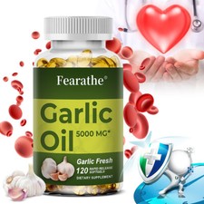 Garlic Oil 5000 MG Promotes Heart and Cardiovascular Health
