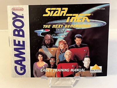 Star Trek The Next Generation - 1993 Nintendo Game Boy - Instruction Manual